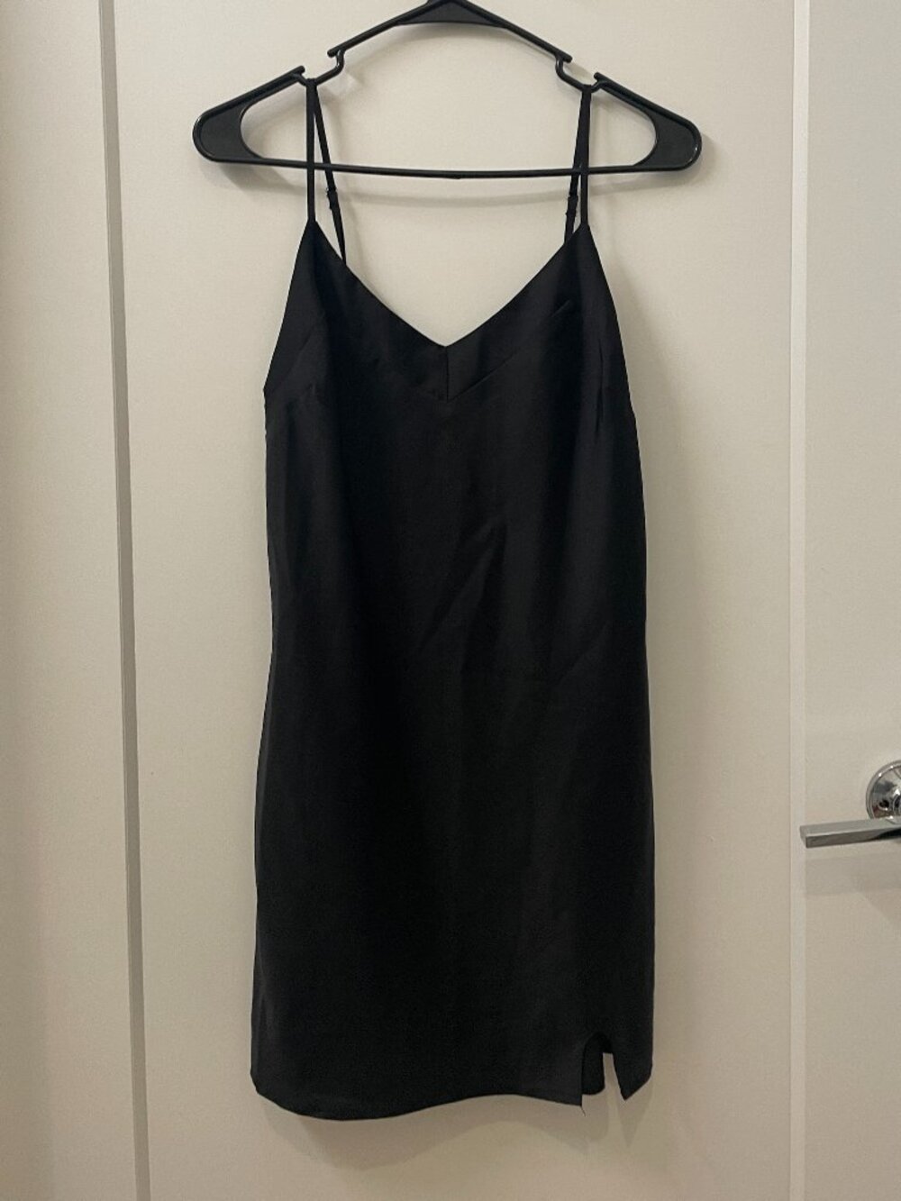 Forever 21 Black Satin Slip Dress